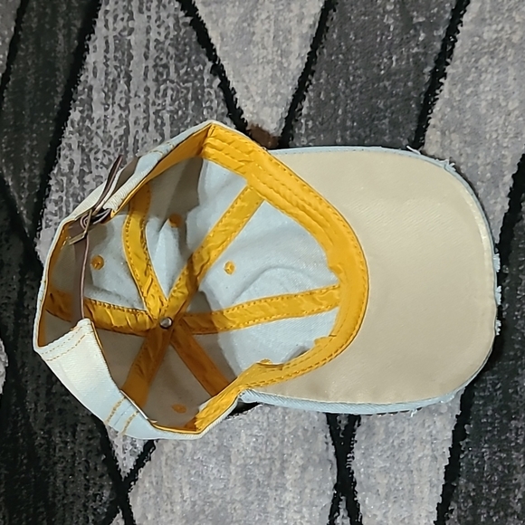 FLEUR-DE-LIS RHINESTONES STUDDED DISTRESSED FAUX-LEATHER DENIM CAP HAT - Picture 13 of 16